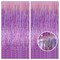 2-Pack Tinsel Foil Fringe Curtains - 3.2 ft x 8.2 ft, Metallic Foil Backdrops for Party Photo Booth Props and Decoration, Pinkish Purple